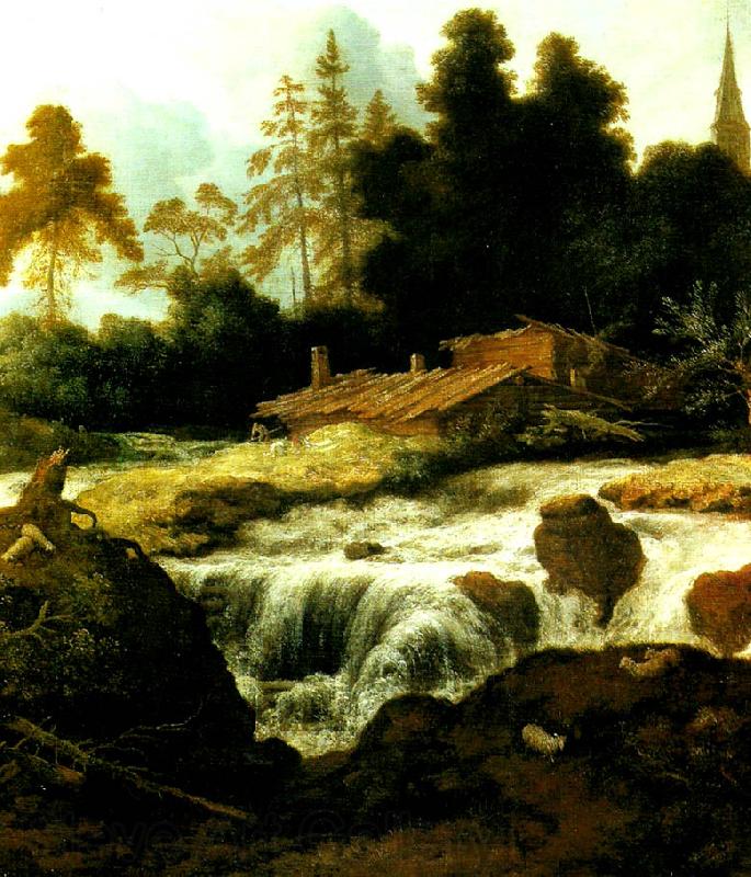allart van everdingen landskap med vattenfall Spain oil painting art